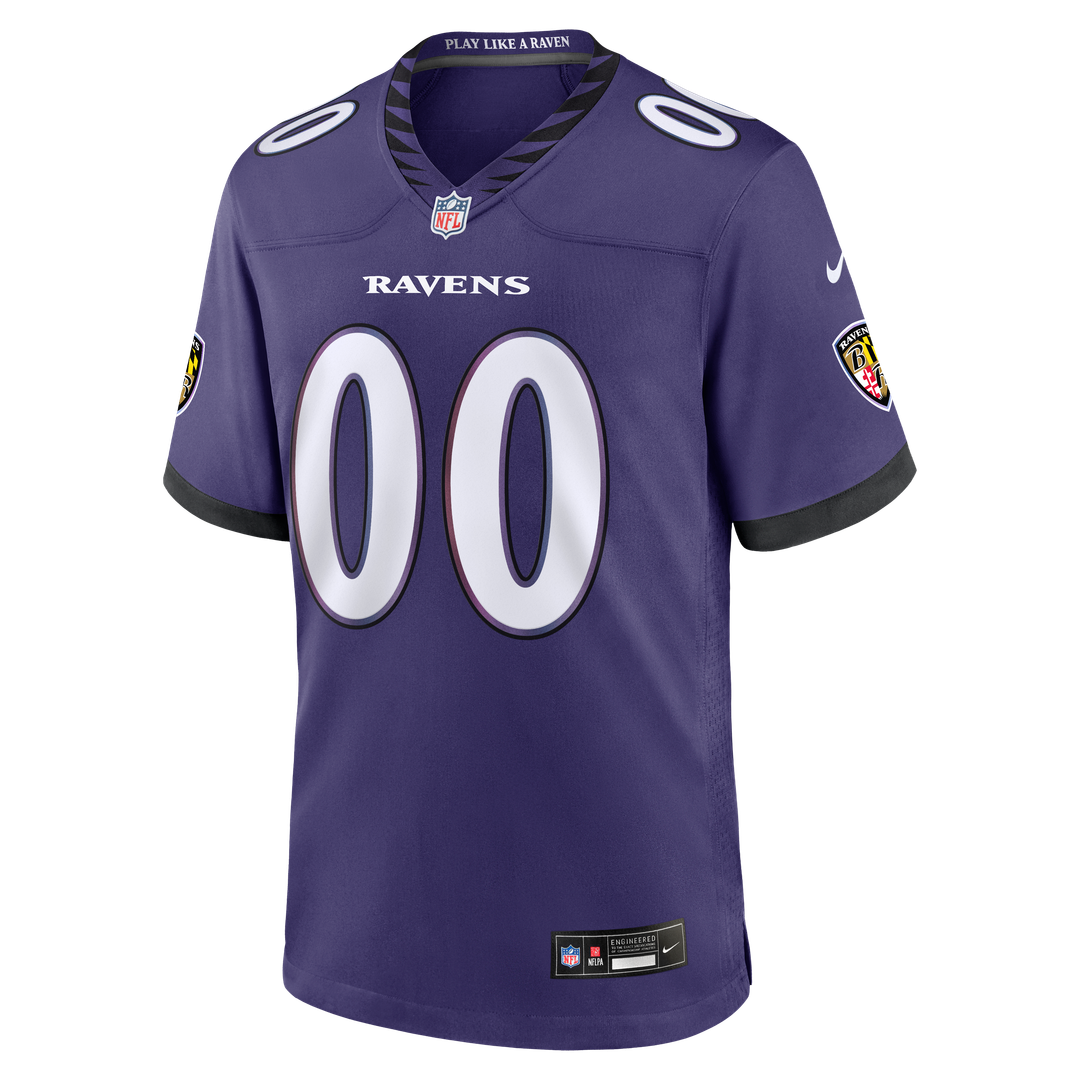 Baltimore Ravens Nike Purple Custom Game Jersey product image 2, provided for visual reference and product detail review