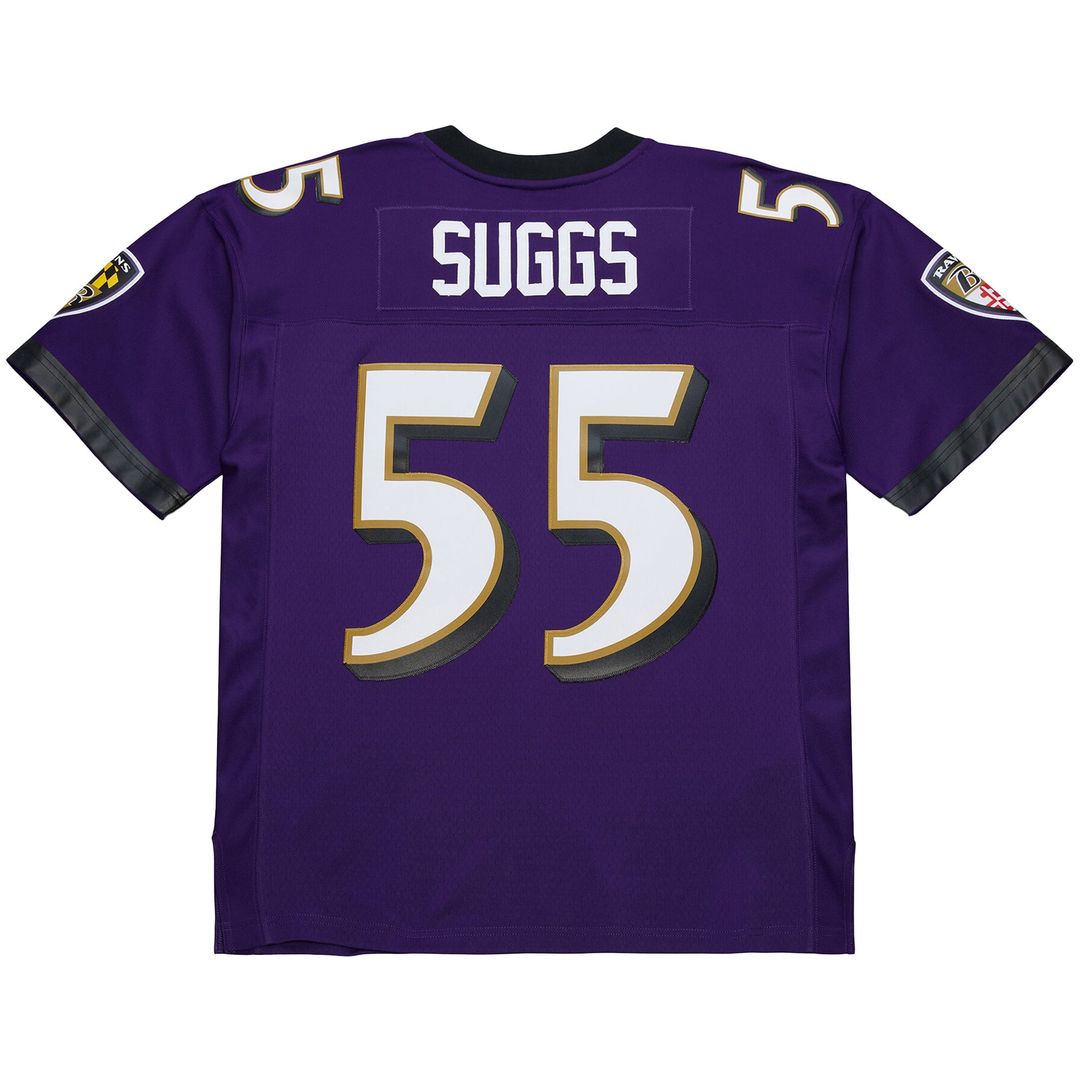 Baltimore Ravens Terrell Suggs Mitchell & Ness White 2003 Legacy Replica Player Jersey product image 19, provided for visual