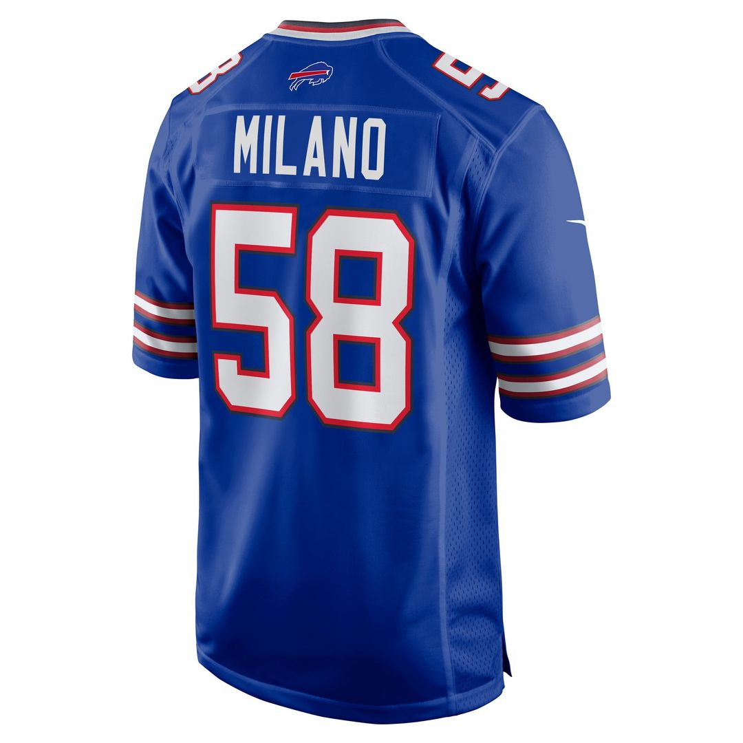 Buffalo Bills Matt Milano Nike Red Alternate Game Jersey product image 15, provided for visual reference and product detail
