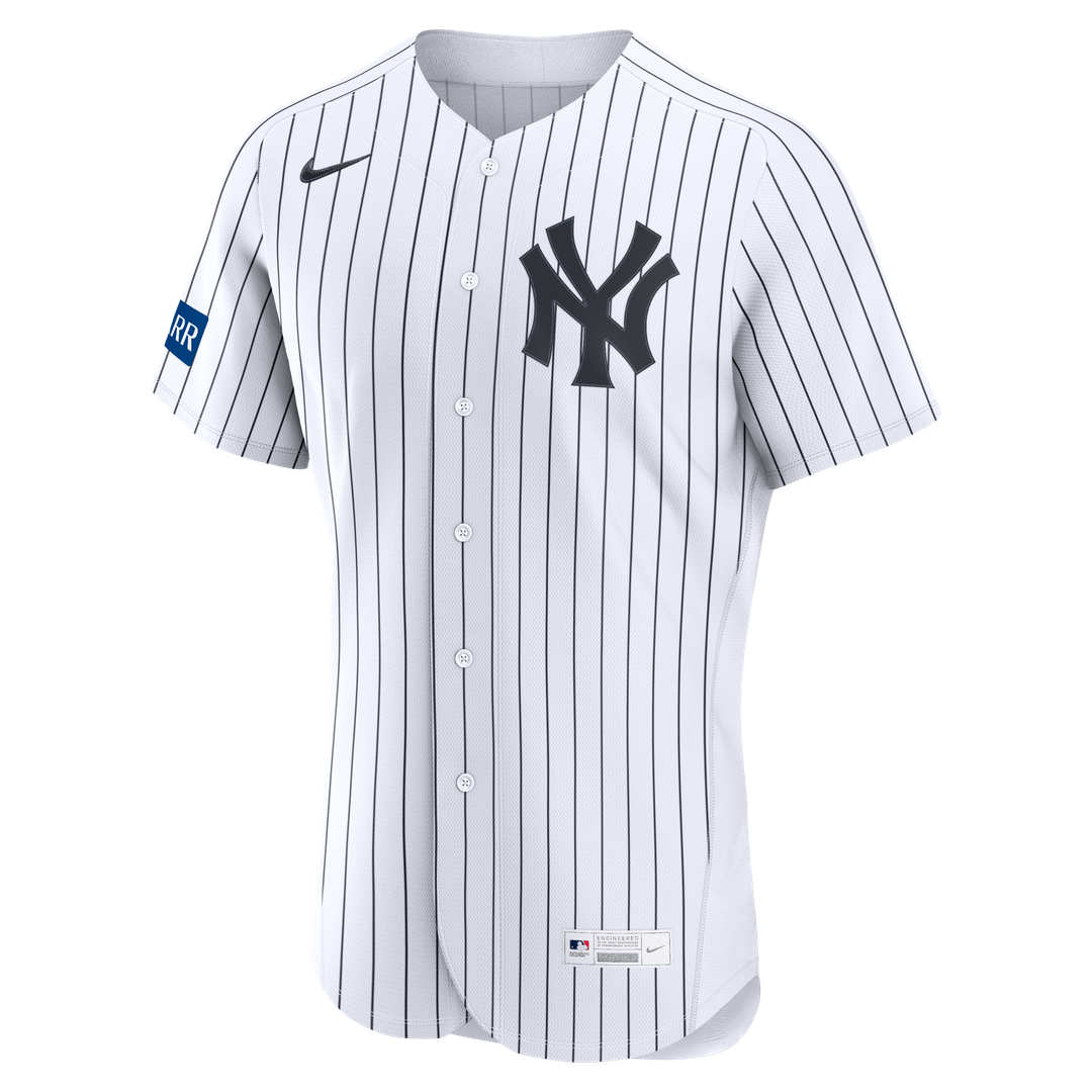 New York Yankees Nike White Home Sponsor Patch Authentic Jersey product image 2, provided for visual reference and product