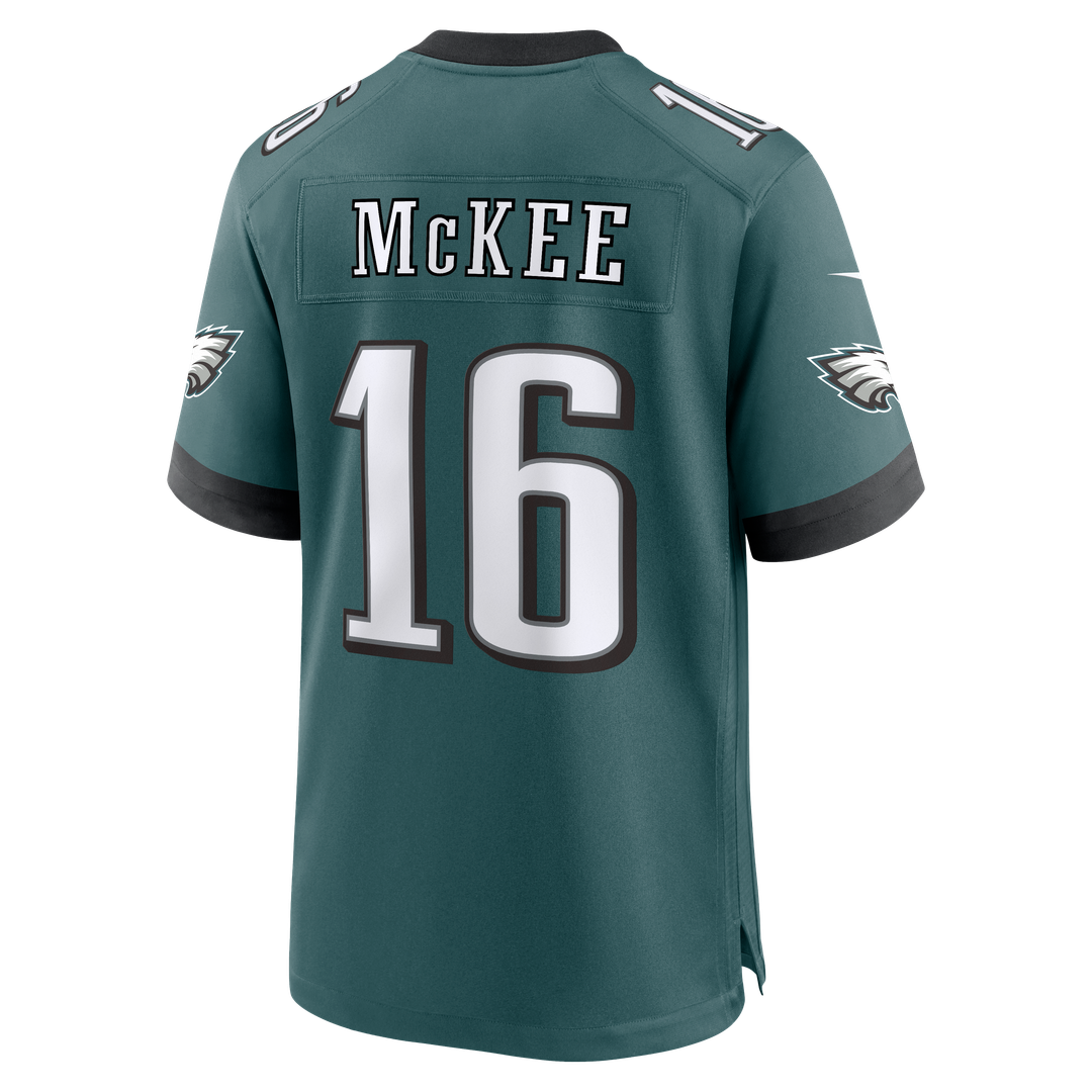 Philadelphia Eagles Tanner McKee Nike Midnight Green Team Game Jersey product image 3, provided for visual reference and