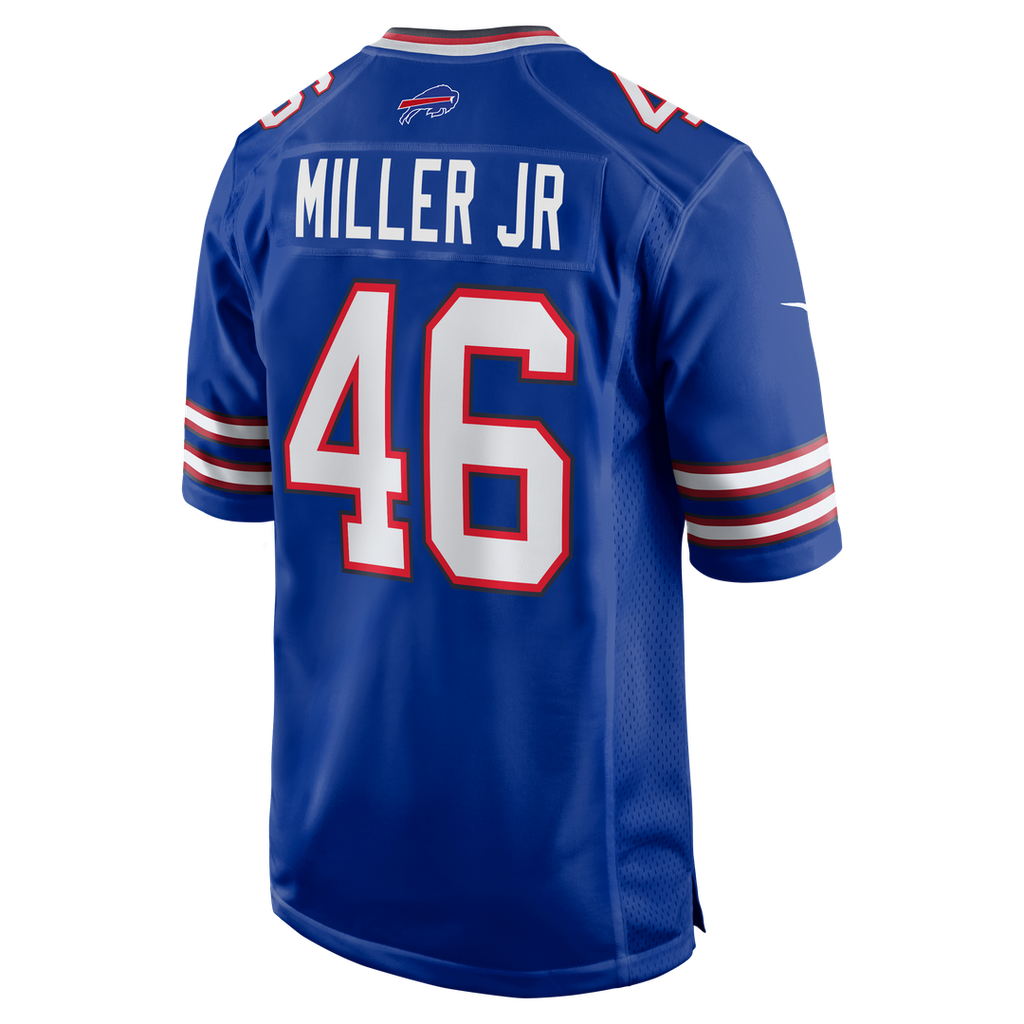 Buffalo Bills DJ Miller Jr. Nike Royal Team Game Jersey product image 5, provided for visual reference and product detail