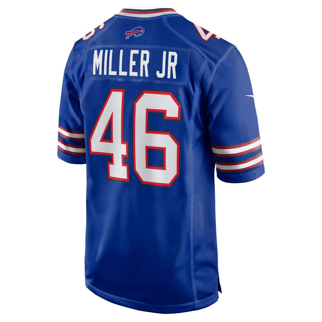 Buffalo Bills DJ Miller Jr. Nike Royal Team Game Jersey product image 5, provided for visual reference and product detail