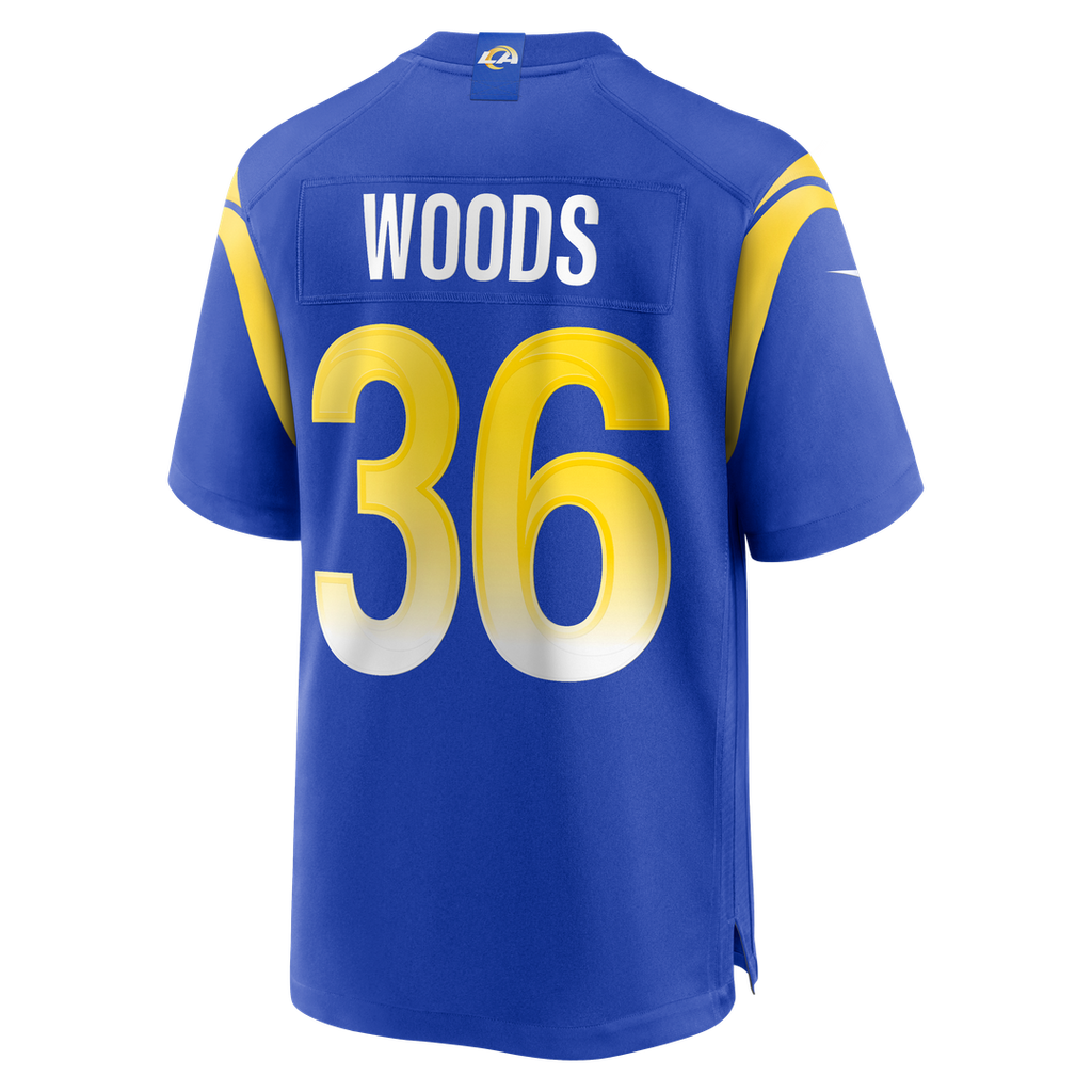 Los Angeles Rams Charles Woods Nike Royal Game Jersey product image 3, provided for visual reference and product detail