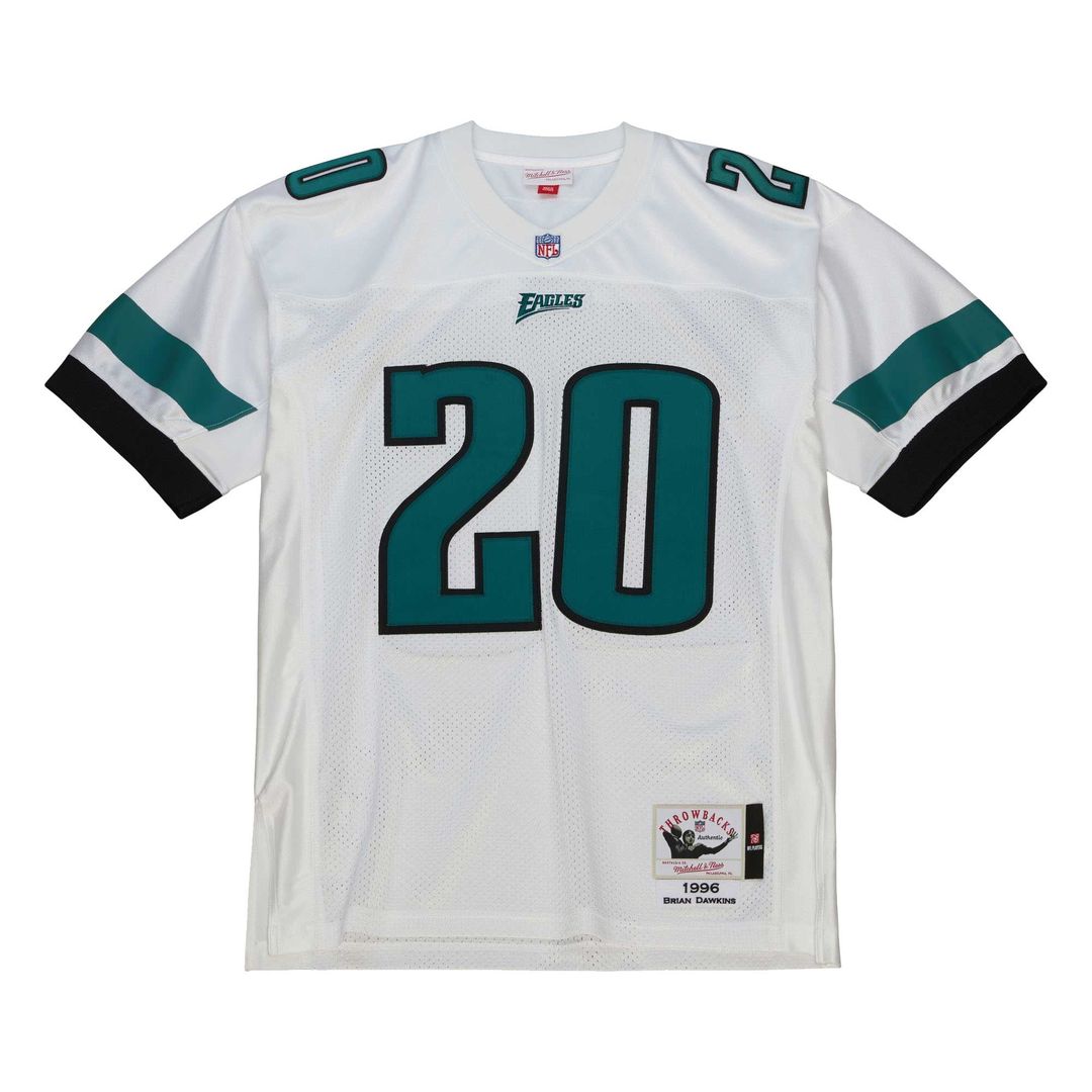 Philadelphia Eagles 1996 Brian Dawkins Mitchell & Ness White Authentic Throwback Retired Player Jersey product image 2,