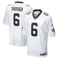 New Orleans Saints Tyler Shough Nike White Game Player Jersey product image 1, provided for visual reference and product
