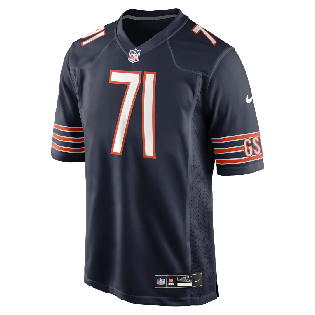 Chicago Bears Jedrick Wills Jr. Nike Navy Team Game Jersey product image 2, provided for visual reference and product detail