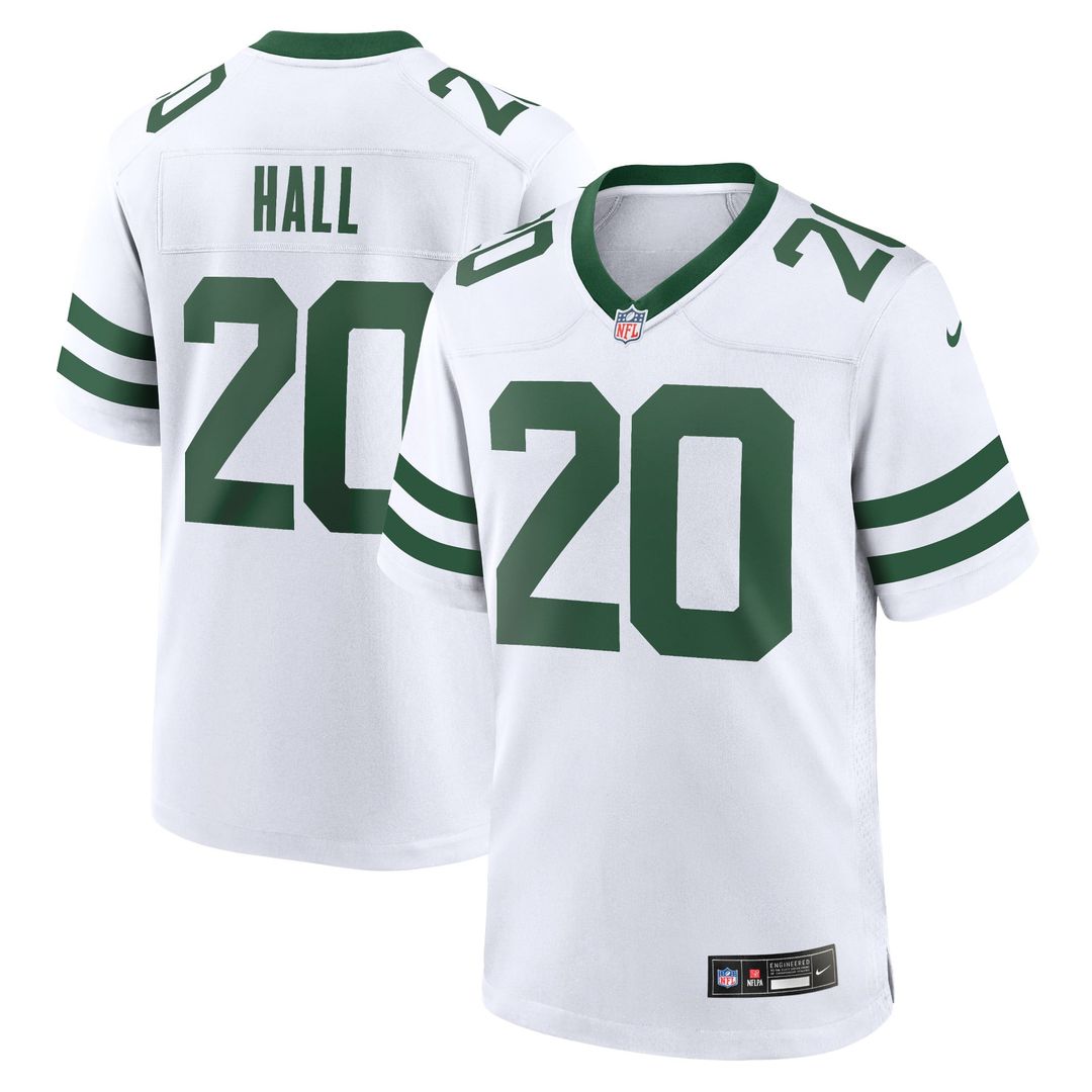 New York Jets Breece Hall Nike Legacy White Game Jersey product image 4, provided for visual reference and product detail