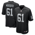Las Vegas Raiders Jordan Meredith Nike Black Game Player Jersey product image 1, provided for visual reference and product