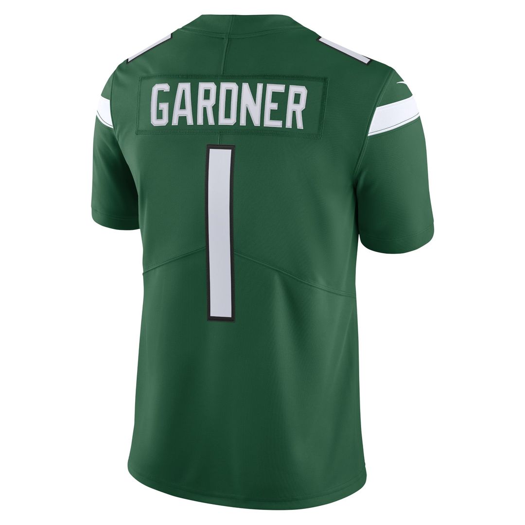 New York Jets Ahmad Sauce Gardner Nike Green Vapor Limited Jersey product image 3, provided for visual reference and product
