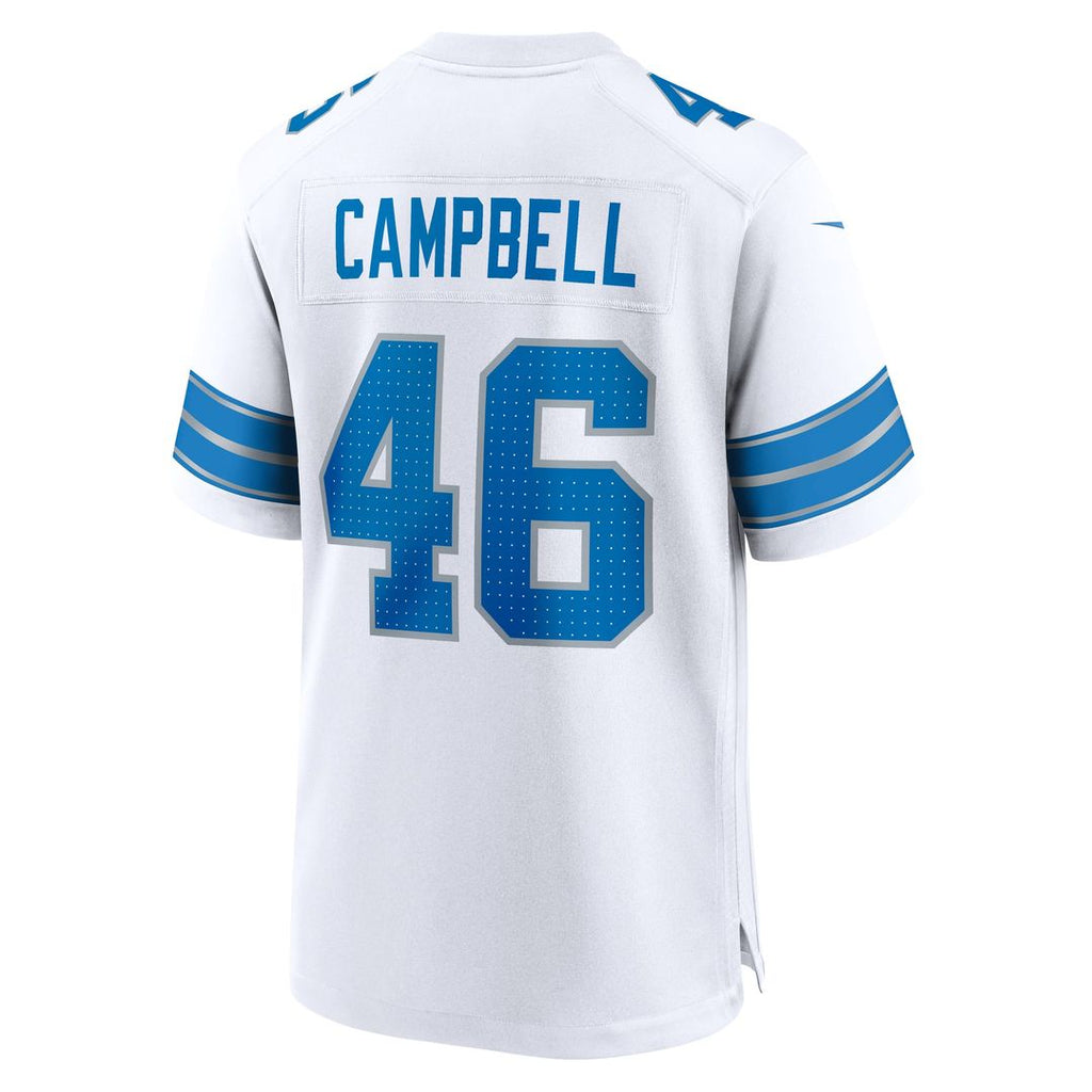 Detroit Lions Jack Campbell Nike White White Game Jersey product image 3, provided for visual reference and product detail