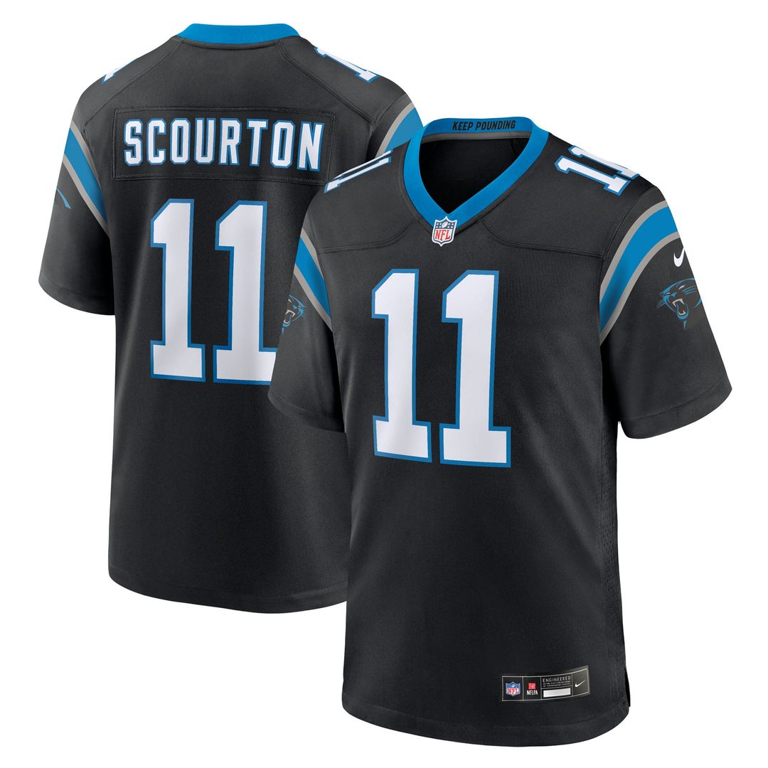Carolina Panthers Nic Scourton Nike Black Team Game Jersey product image 1, provided for visual reference and product detail
