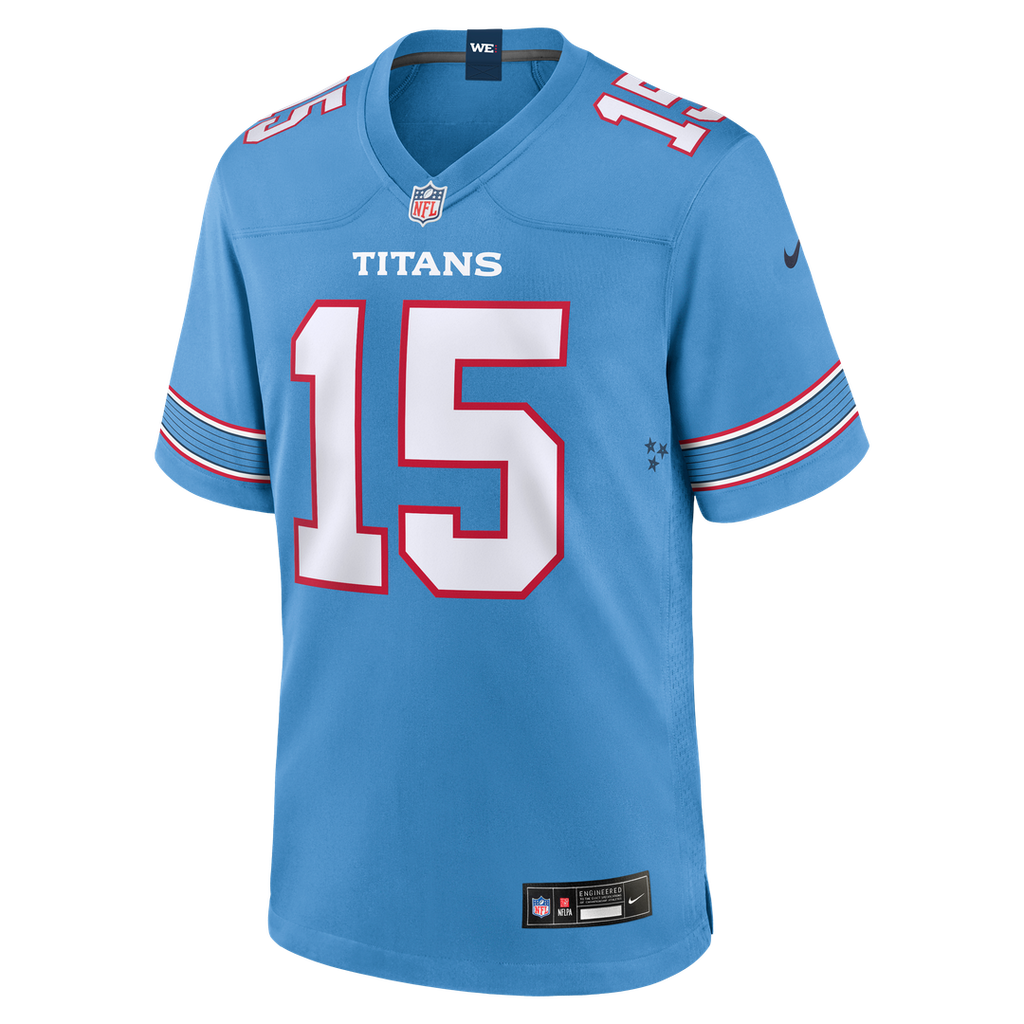 Tennessee Titans Keldric Faulk Nike Light Blue Team Game Jersey product image 2, provided for visual reference and product