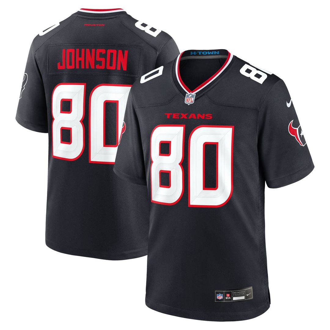 Houston Texans Andre Johnson Nike Navy Team Retired Player Game Jersey product image 1, provided for visual reference and