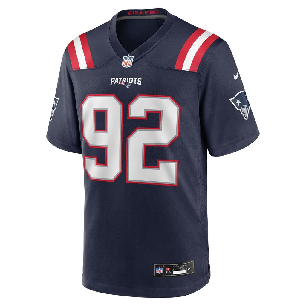 New England Patriots Joshua Farmer Nike Navy Team Game Jersey product image 2, provided for visual reference and product