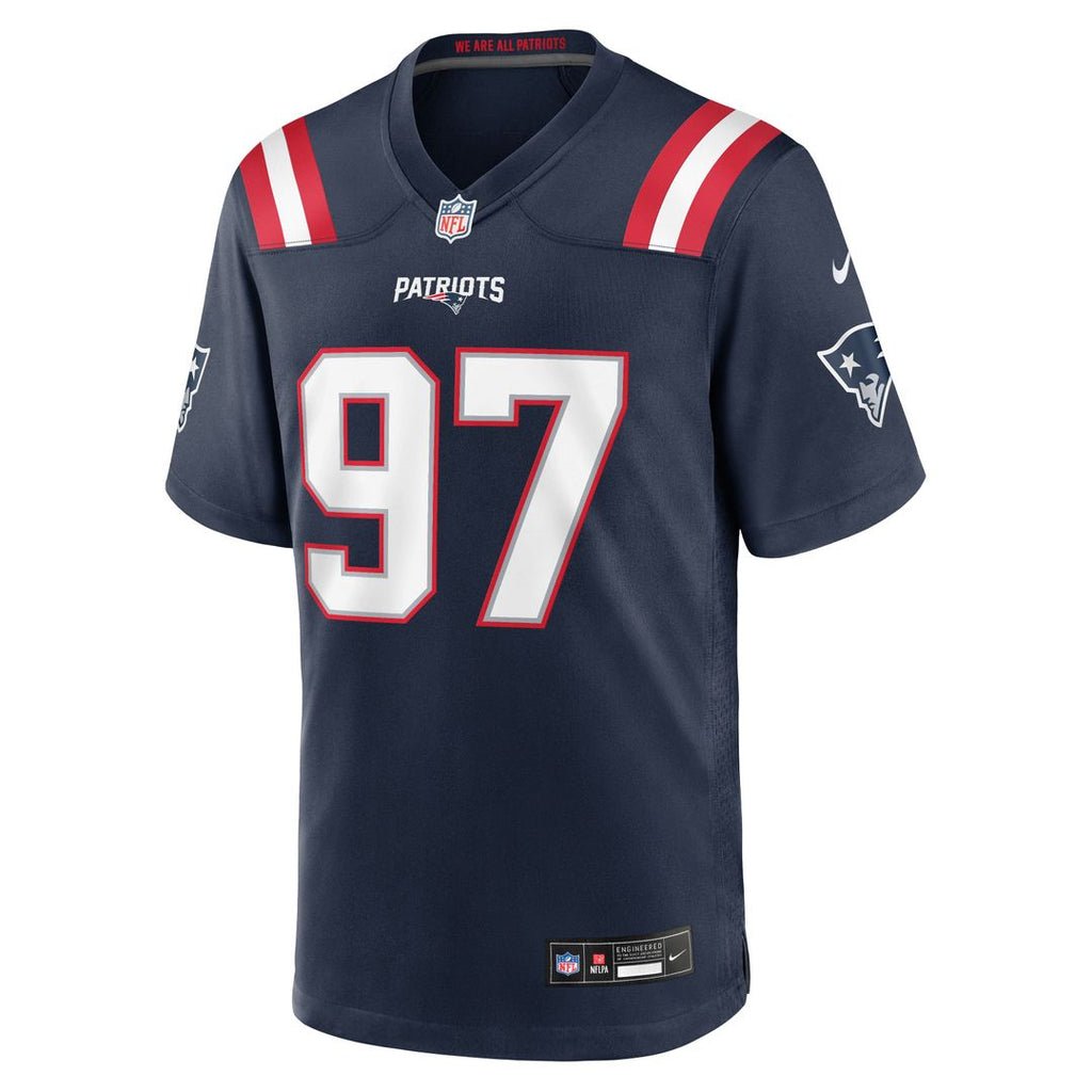 New England Patriots Milton Williams Nike Navy Team Game Jersey product image 4, provided for visual reference and product