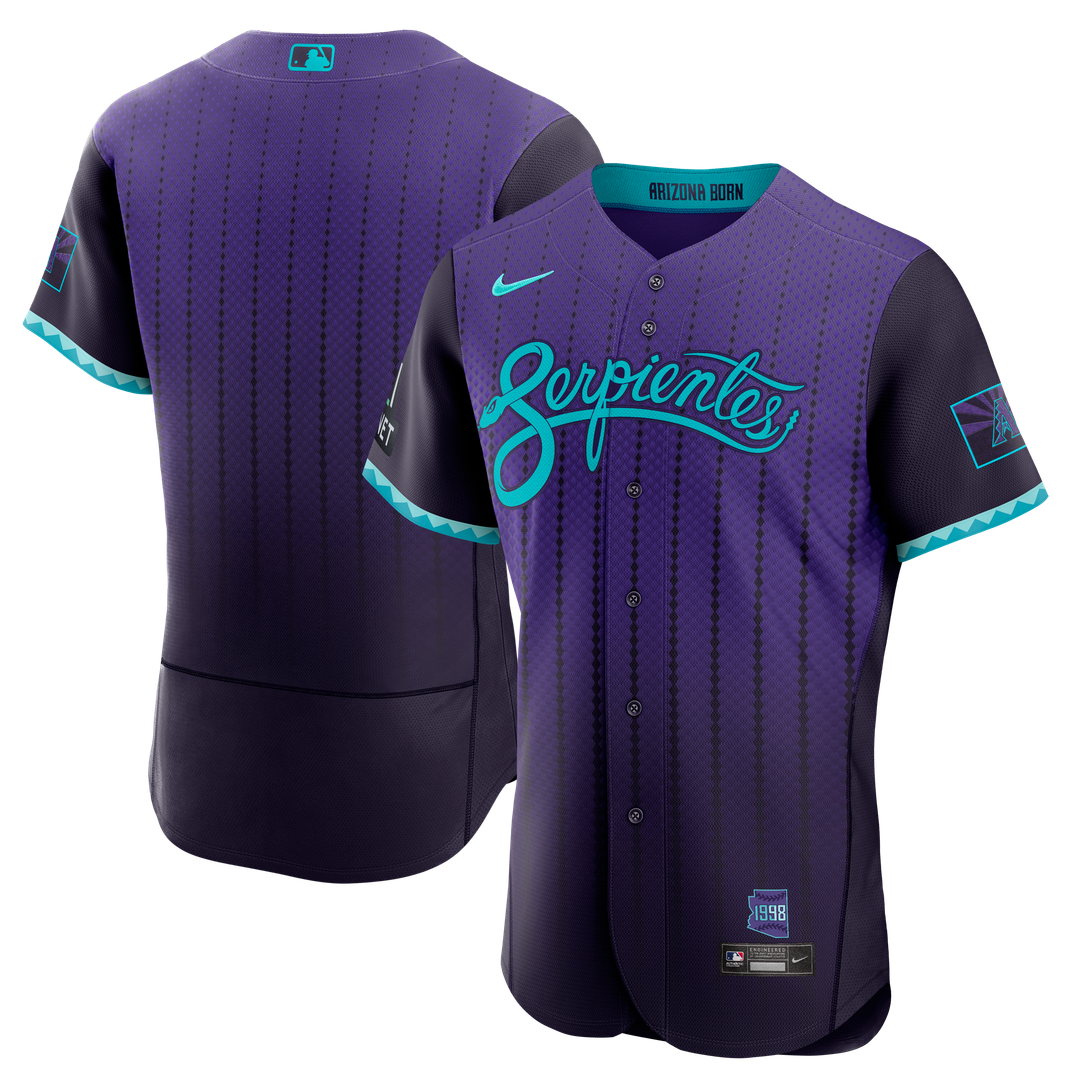 Arizona Diamondbacks Nike Purple City Connect Authentic Sponsor Patch Jersey product image 1, provided for visual reference