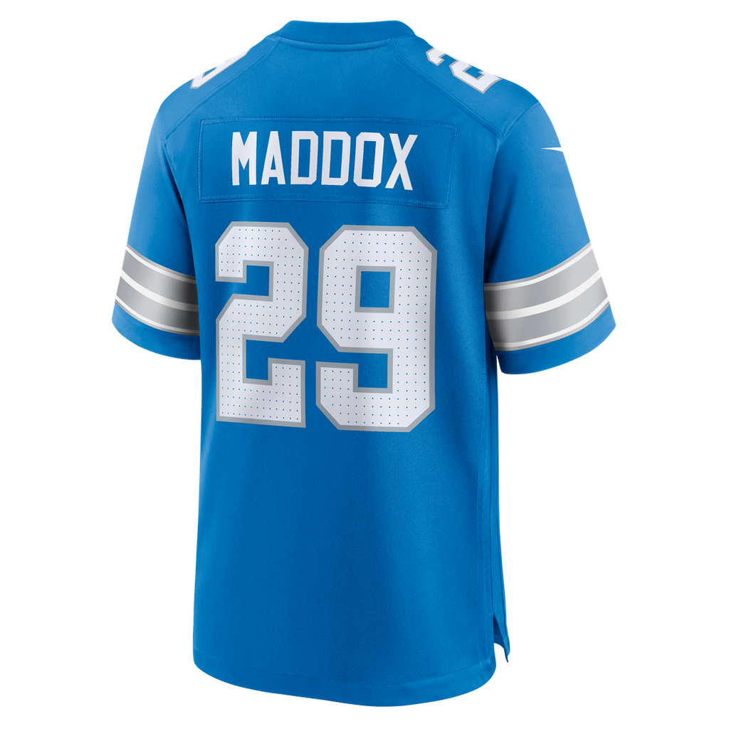 Detroit Lions Avonte Maddox Nike Blue Team Game Jersey product image 3, provided for visual reference and product detail