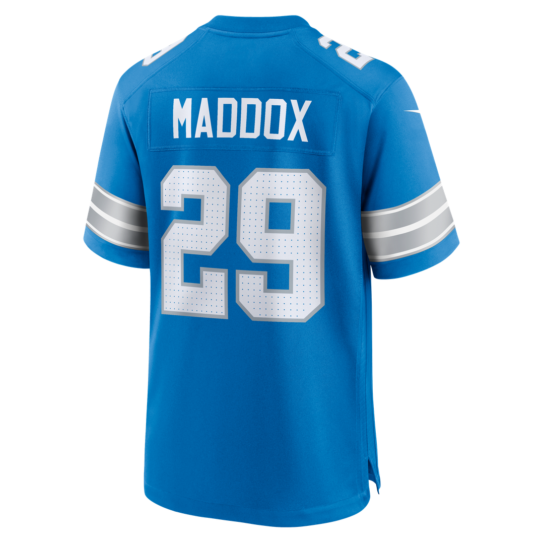 Detroit Lions Avonte Maddox Nike Blue Team Game Jersey product image 3, provided for visual reference and product detail