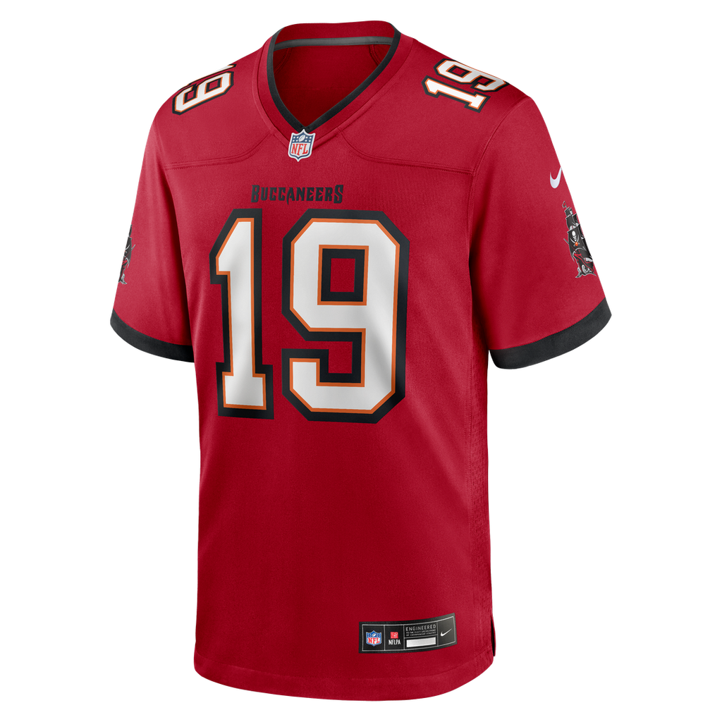 Tampa Bay Buccaneers Keyshawn Johnson Nike Red Game Retired Player Jersey product image 2, provided for visual reference and