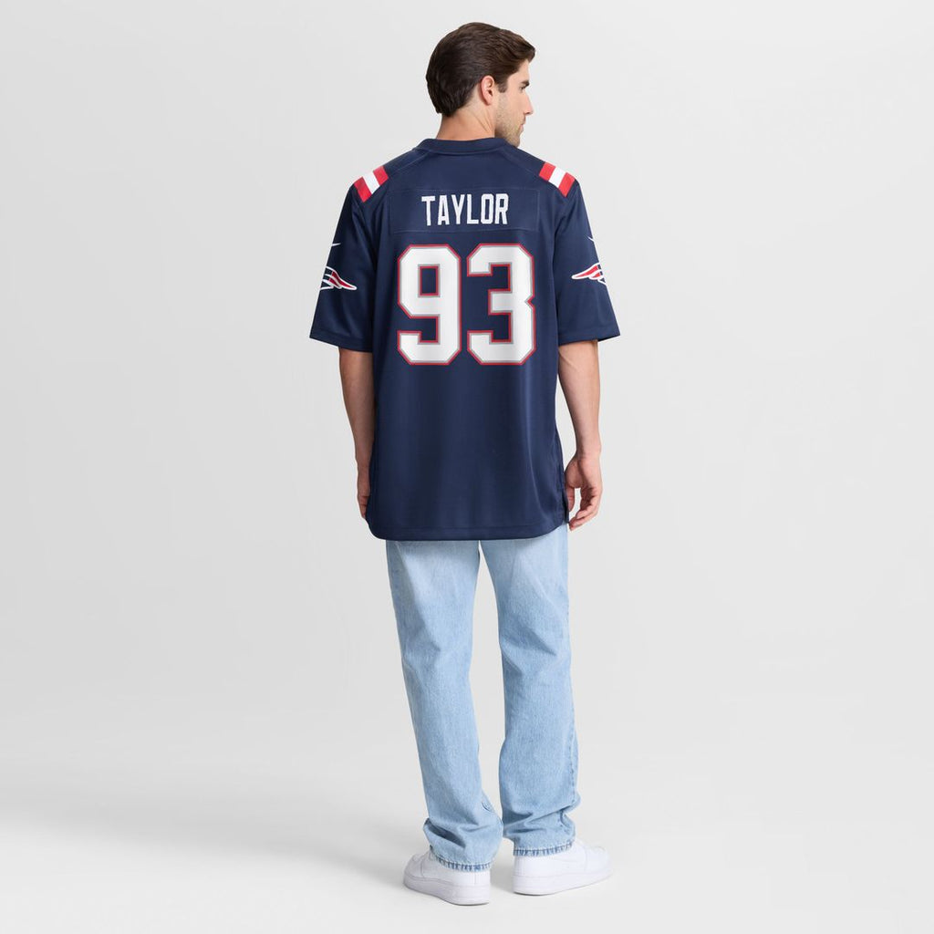 New England Patriots Leonard Taylor Nike Navy Team Game Jersey product image 3, provided for visual reference and product