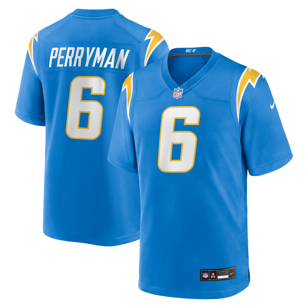 Los Angeles Chargers Denzel Perryman Nike Powder Blue Team Game Jersey product image 1, provided for visual reference and