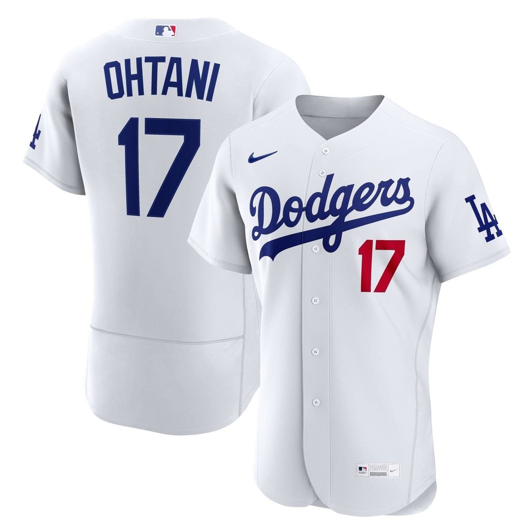 Los Angeles Dodgers Shohei Ohtani Nike White Home Authentic Jersey product image 1, provided for visual reference and