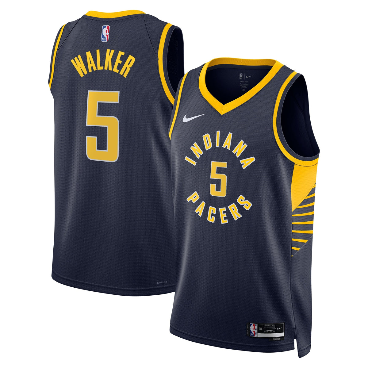 Indiana Pacers Nike Icon Edition Swingman Jersey - Navy - Jarace Walker - Unisex product image 2, provided for visual
