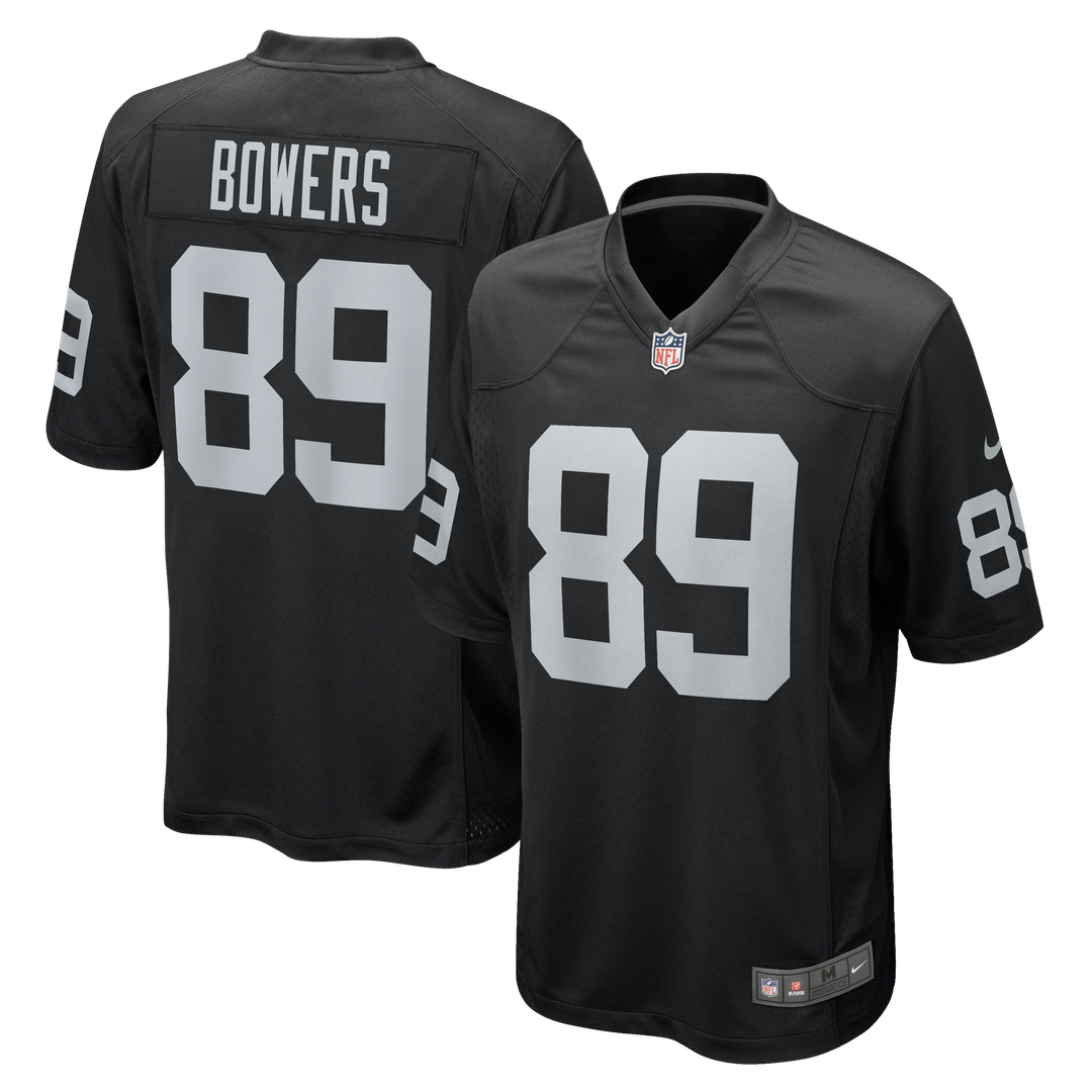 Las Vegas Raiders Brock Bowers Nike White Game Jersey product image 7, provided for visual reference and product detail