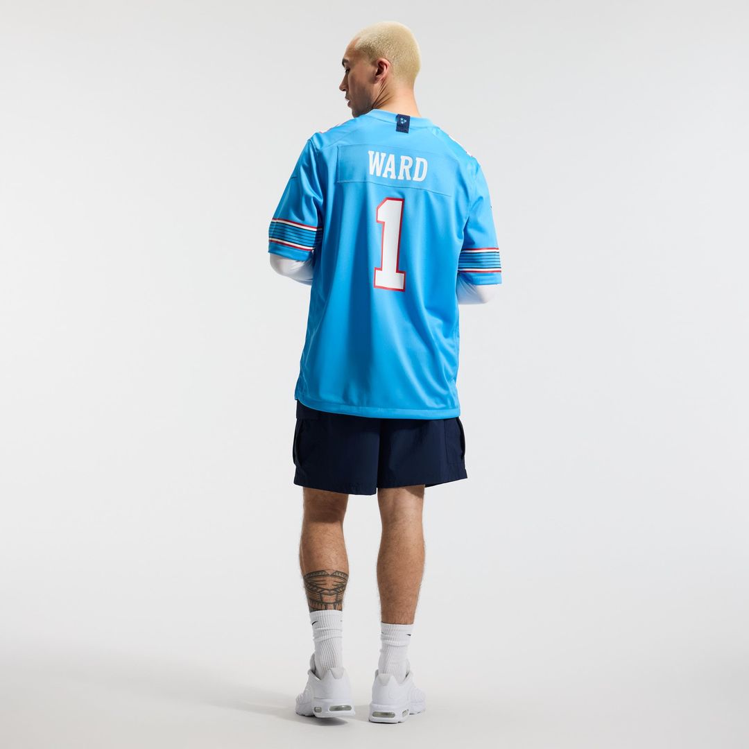 Tennessee Titans Cameron Ward Nike Light Blue Game Jersey product image 5, provided for visual reference and product detail