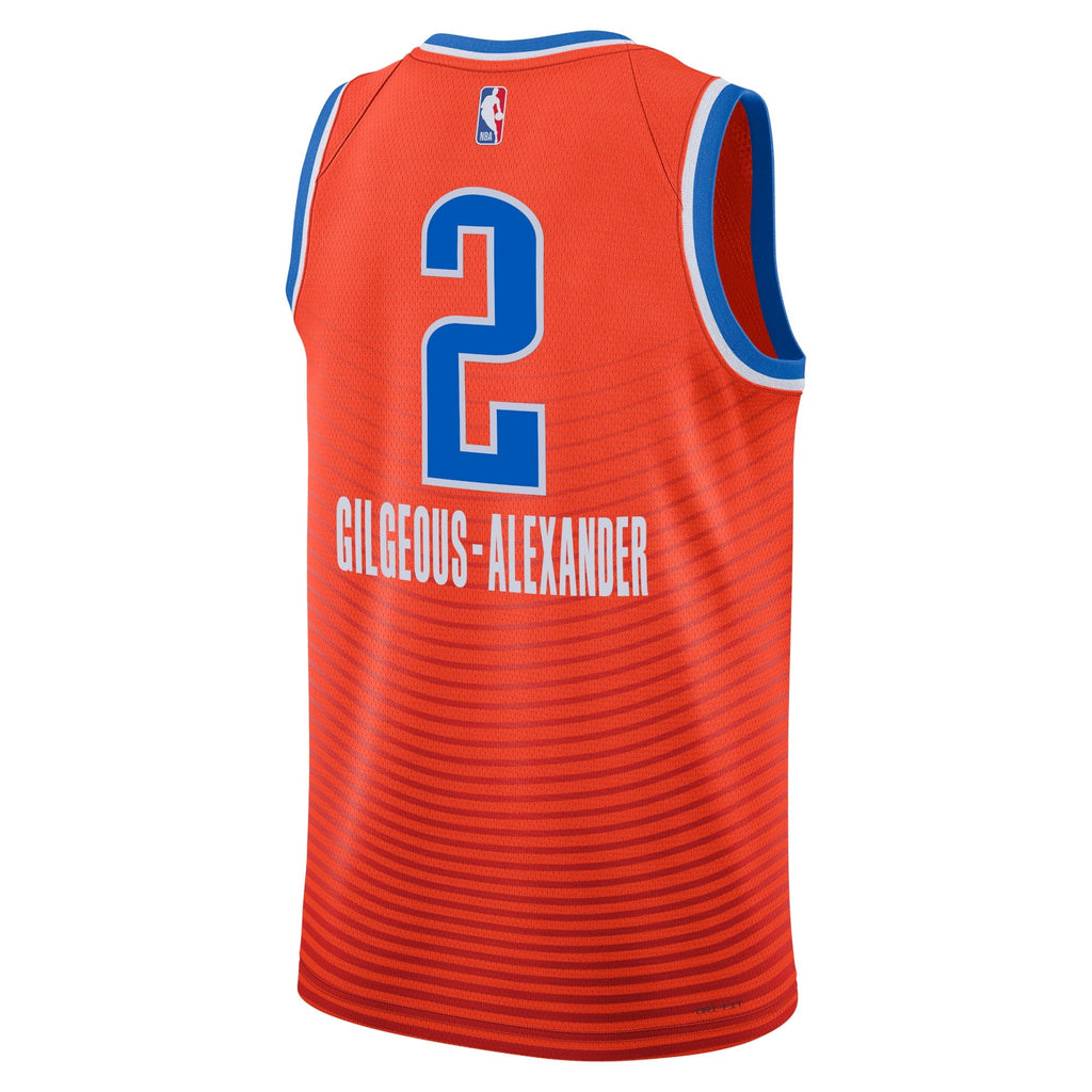 Oklahoma City Thunder Jordan Statement Edition Swingman Jersey - Orange - Shai Gilgeous-Alexander - Unisex product image 3,
