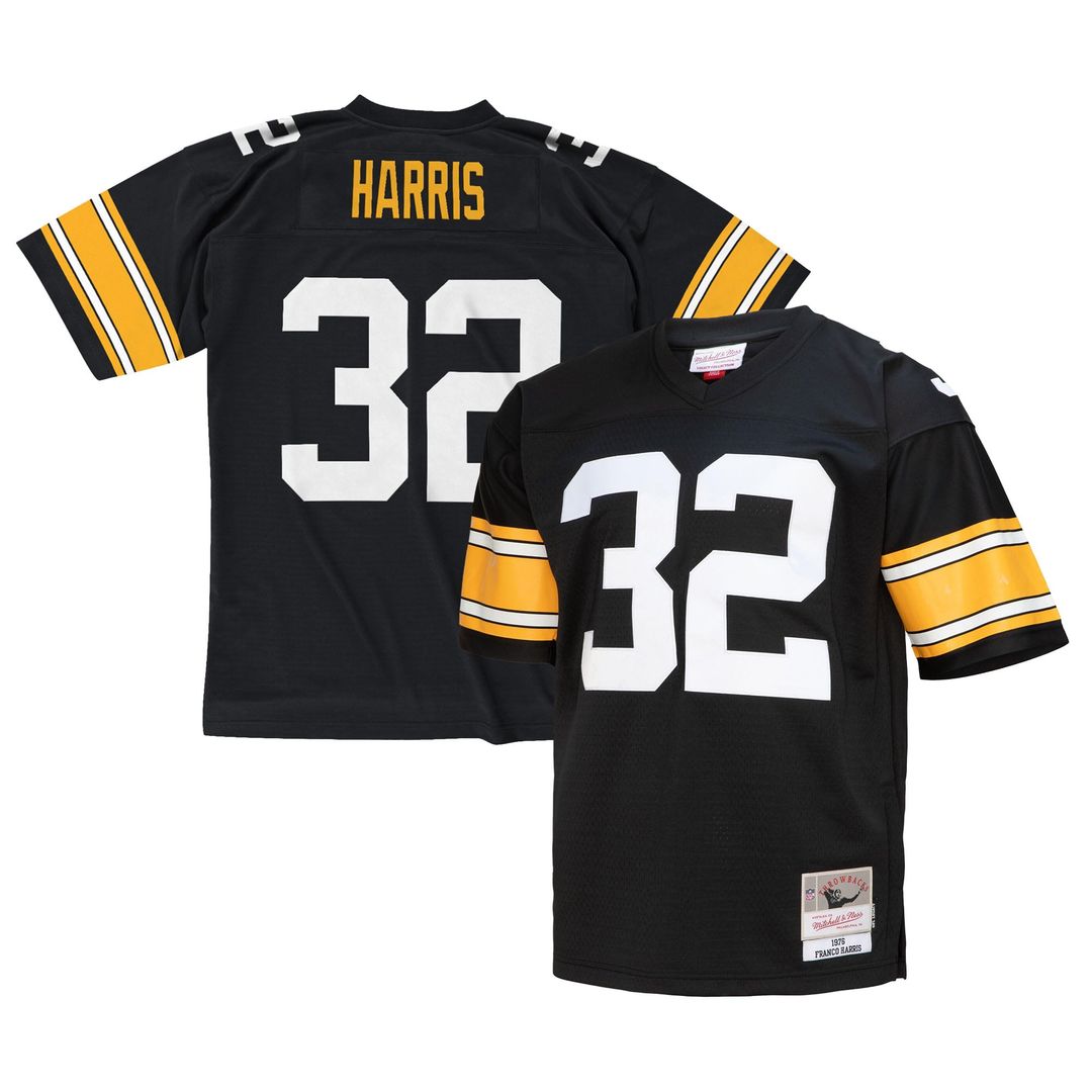 Pittsburgh Steelers Franco Harris Mitchell & Ness White Legacy Replica Jersey product image 7, provided for visual reference