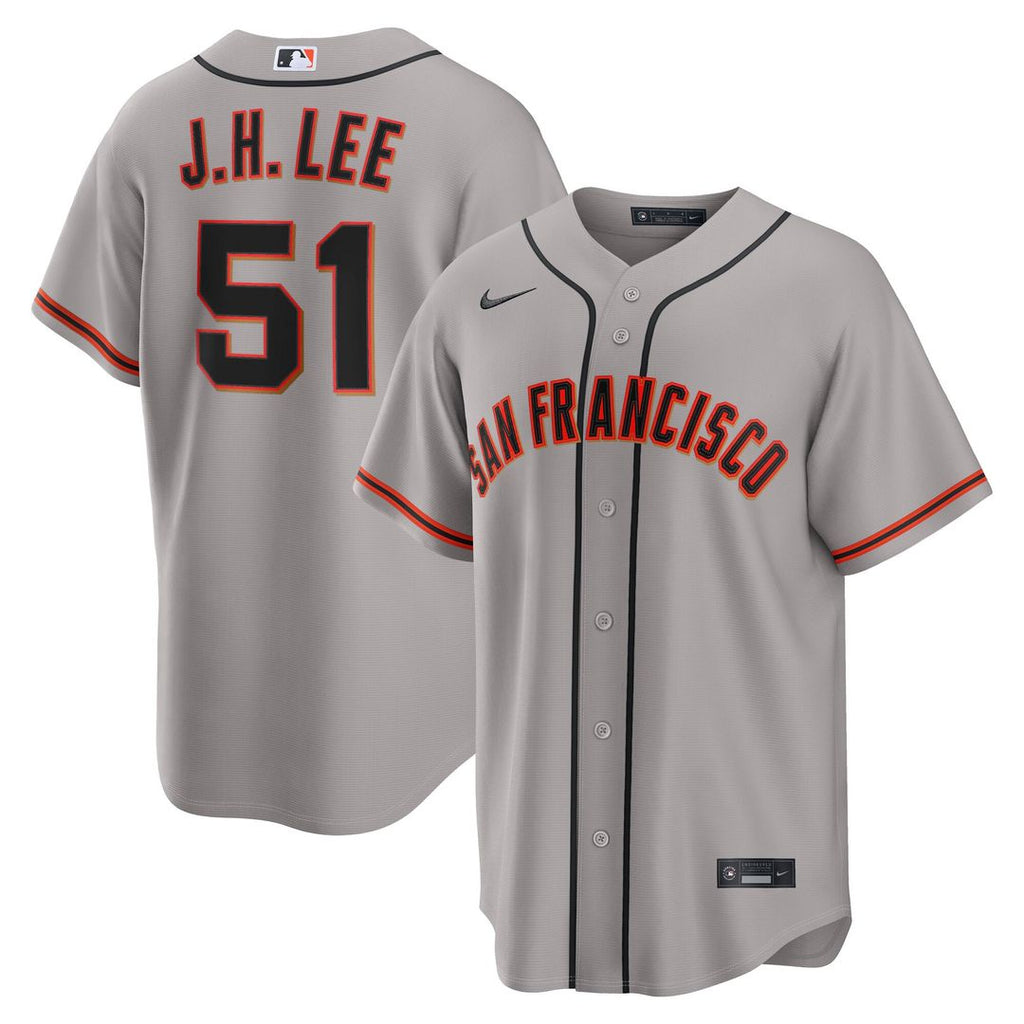 San Francisco Giants Jung Hoo Lee Nike Gray Road Replica Jersey product image 1, provided for visual reference and product
