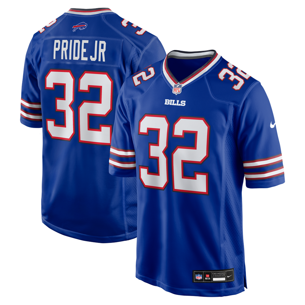 Buffalo Bills Toriano Pride Jr. Nike Royal Team Game Jersey product image 1, provided for visual reference and product