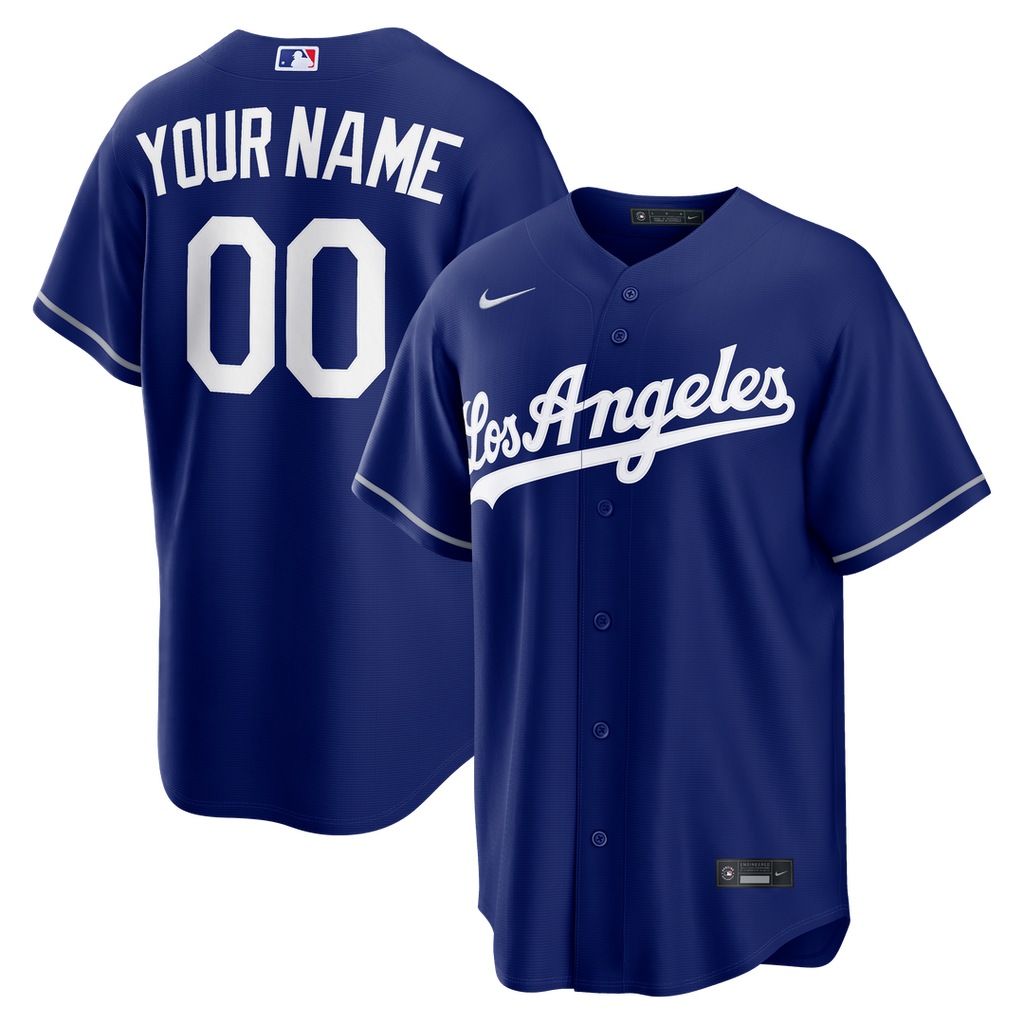 Los Angeles Dodgers Nike Royal Alternate Replica Custom Jersey product image 4, provided for visual reference and product