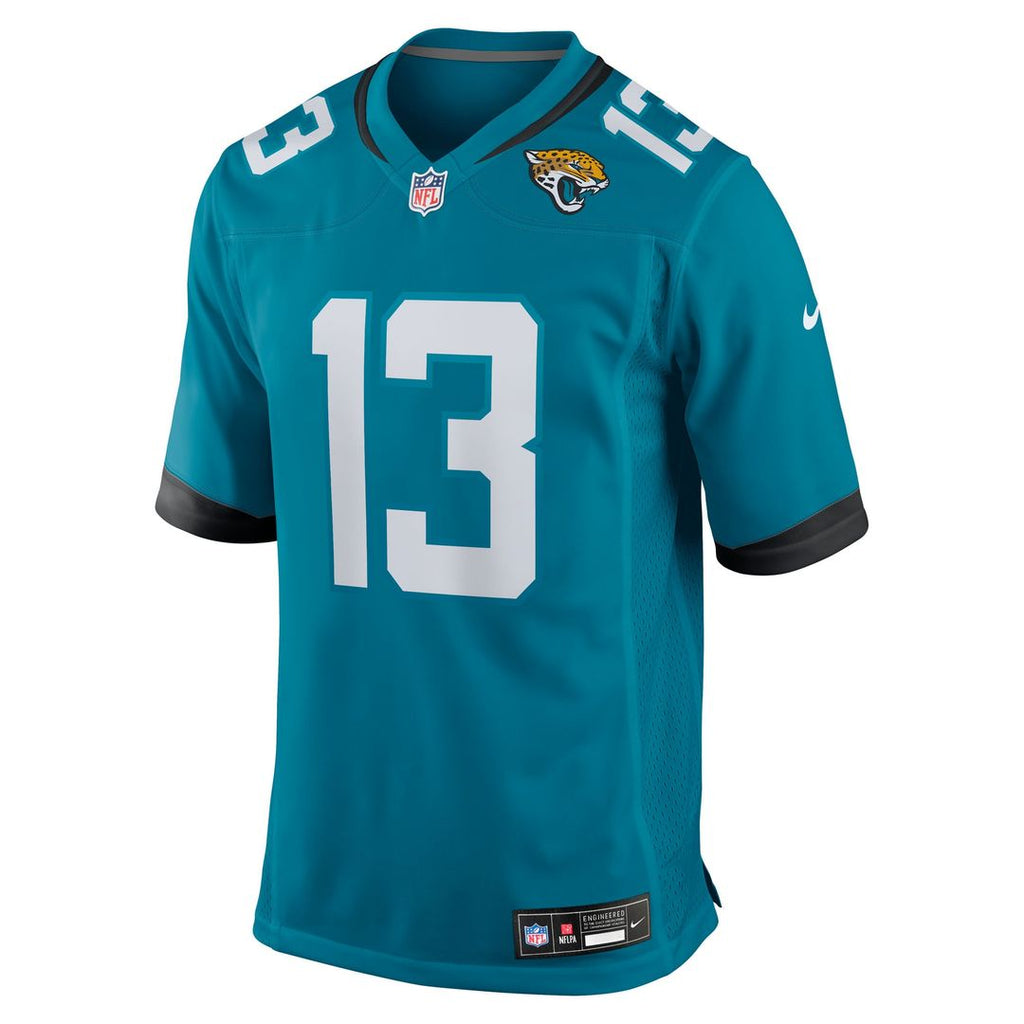 Jacksonville Jaguars Tim Jones Nike Teal Team Game Jersey product image 2, provided for visual reference and product detail