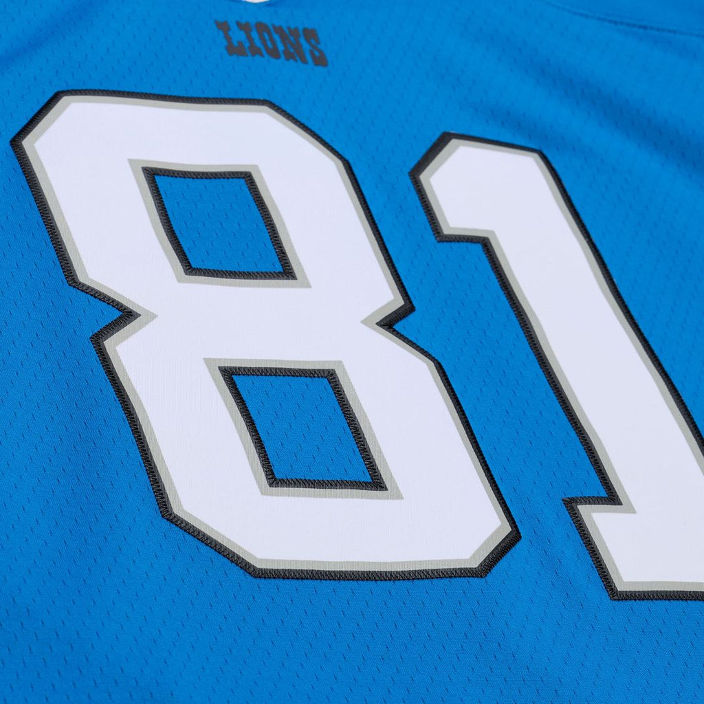 Detroit Lions Calvin Johnson Mitchell & Ness Blue 2007 Legacy Replica Jersey product image 5, provided for visual reference