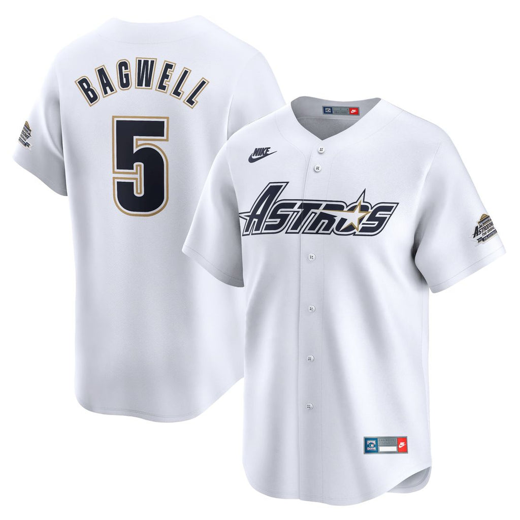Houston Astros Jeff Bagwell Nike White Throwback Cooperstown Collection Limited Jersey product image 1, provided for visual
