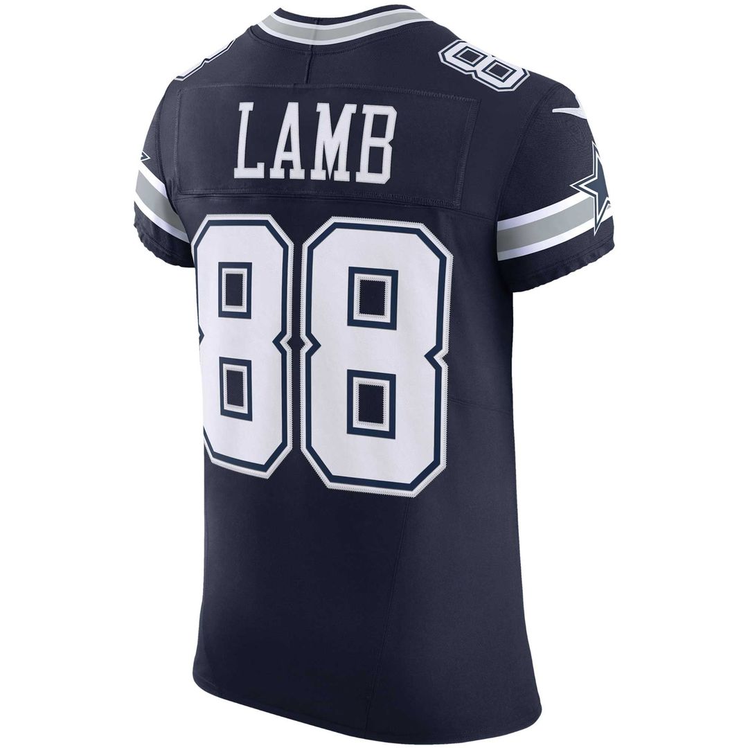 Dallas Cowboys CeeDee Lamb Nike Navy Team Vapor F.U.S.E. Elite Jersey product image 3, provided for visual reference and