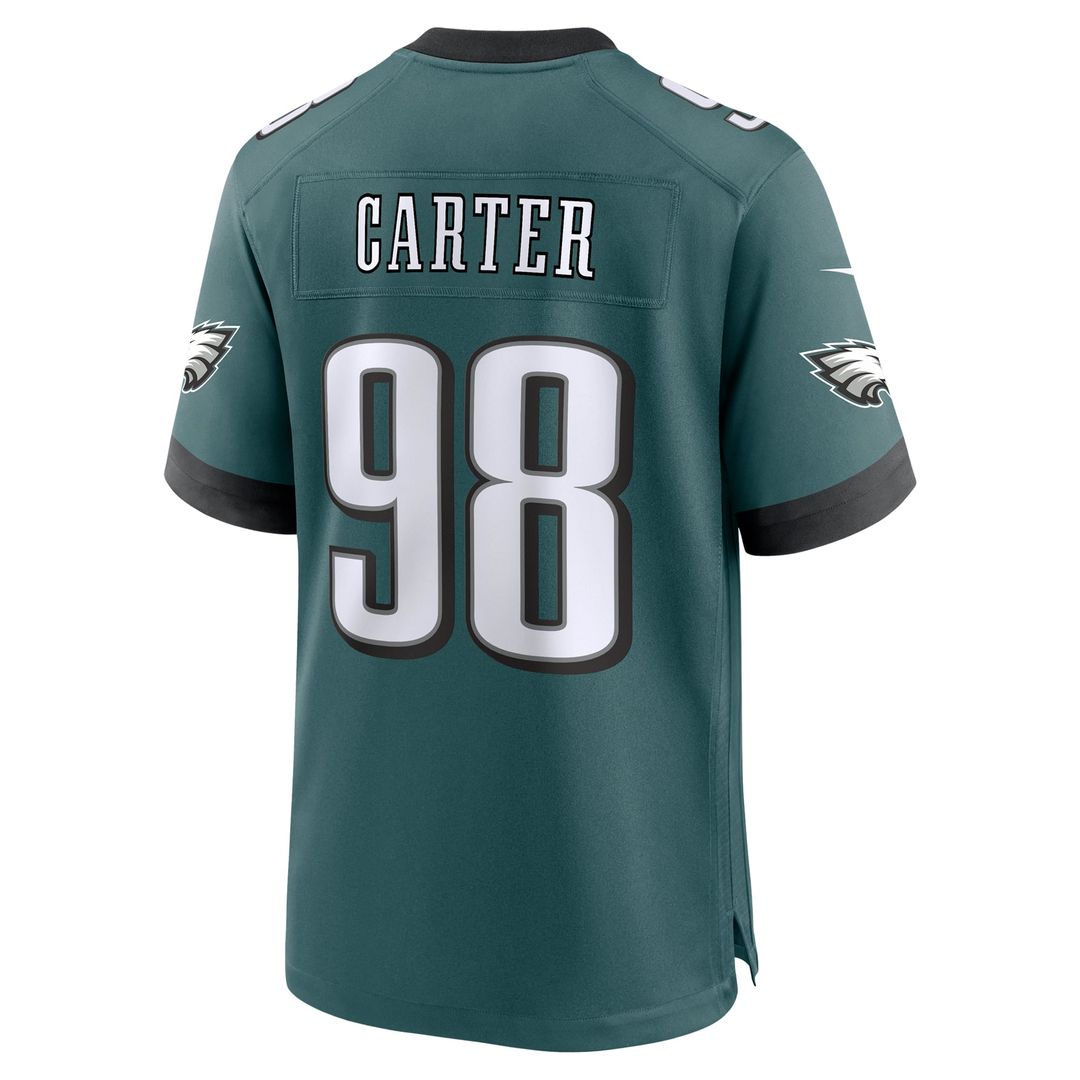 Philadelphia Eagles Jalen Carter Nike Midnight Green Team Game Jersey product image 3, provided for visual reference and