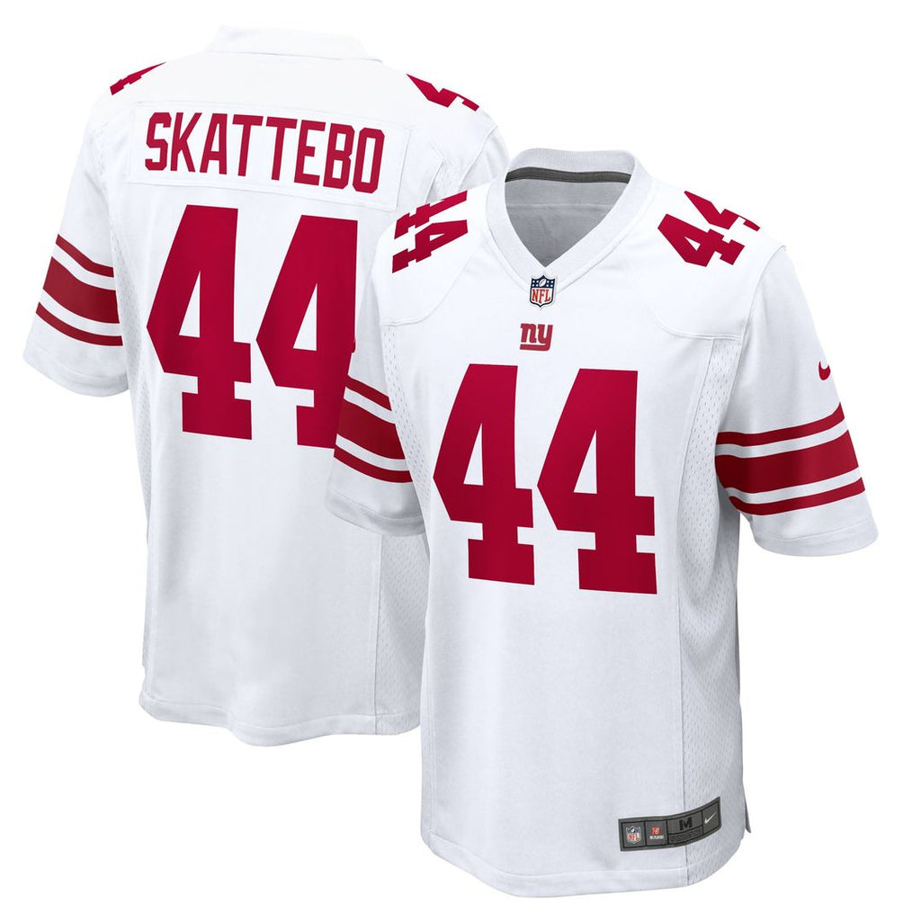 New York Giants Cam Skattebo Nike White Game Jersey product image 1, provided for visual reference and product detail review