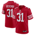 San Francisco 49ers Isaac Guerendo Nike Scarlet Game Jersey product image 1, provided for visual reference and product