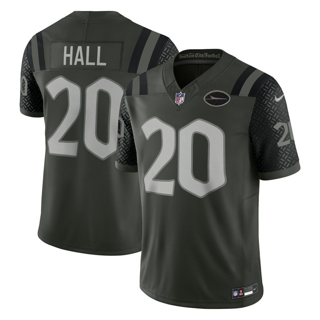 New York Jets Breece Hall Nike Green Rivalries Collection Stitched Limited Jersey product image 1, provided for visual