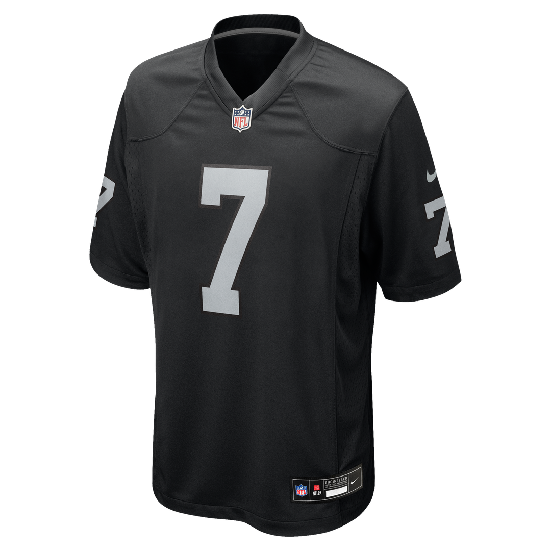 Las Vegas Raiders Quay Walker Nike Black Team Game Jersey product image 2, provided for visual reference and product detail