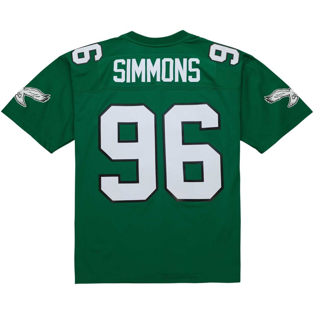 Philadelphia Eagles Clyde Simmons Mitchell & Ness Kelly Green Legacy Replica Jersey product image 3, provided for visual