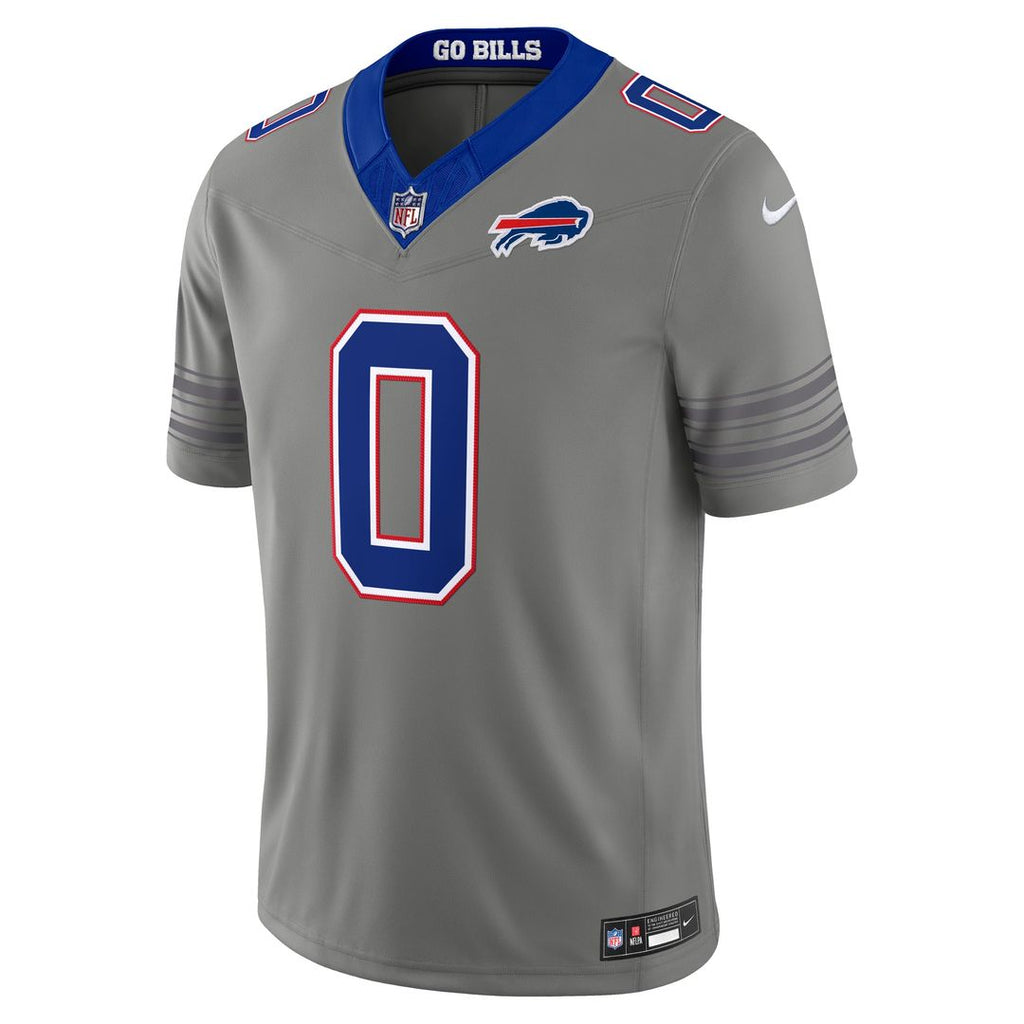 Buffalo Bills Keon Coleman Nike Gray Nickel City Vapor F.U.S.E. Stitched Limited Jersey product image 2, provided for visual