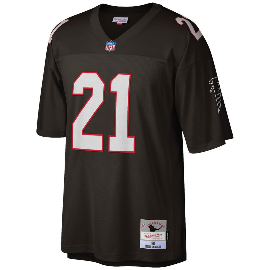 Atlanta Falcons Deion Sanders Mitchell & Ness White Big & Tall 1992 Retired Player Replica Jersey product image 8, provided