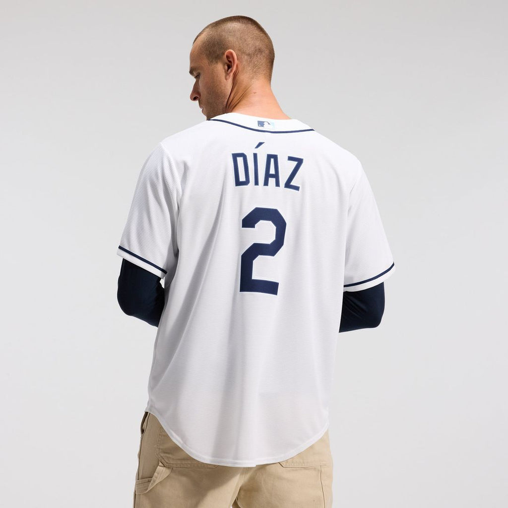 Tampa Bay Rays Yandy Díaz Nike White Home Replica Jersey product image 3, provided for visual reference and product detail
