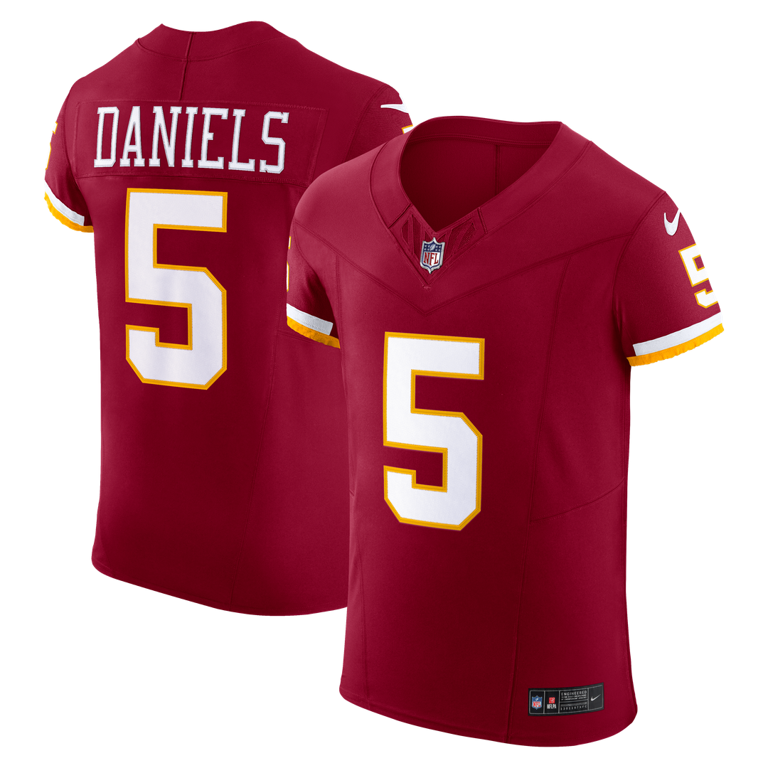 Washington Commanders Jayden Daniels Nike Burgundy Team Vapor F.U.S.E. Elite Jersey product image 1, provided for visual