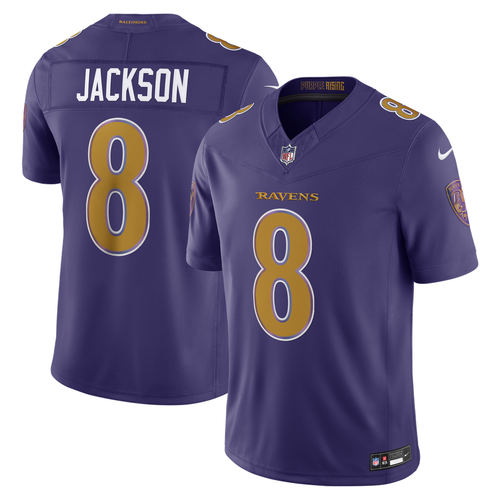 Baltimore Ravens Lamar Jackson Nike Purple Alternate Vapor F.U.S.E. Stitched Limited Jersey product image 1, provided for